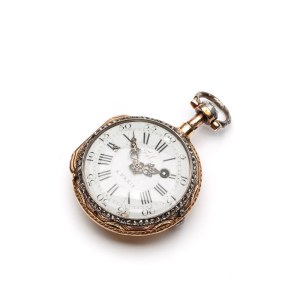 Jean Fol the younger, Gold pocket watch (women's), 18th century.