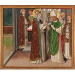 Deutscher Maler, 15. Jahrhundert, Die Bischofsweihe des heiligen Markus durch den heiligen Petrus, um 1460