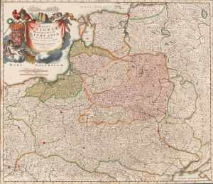 Johann Baptist Homann (1663 - 1724 ), Mapa Rzeczpospolitej, 1715