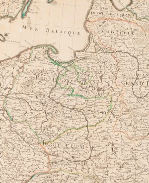 Guillaume Delisle (1675 Paryż - 1726 Paryż), Mapa Rzeczpospolitej, 1708