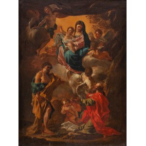 Westeuropäischer Maler, 18. Jahrhundert, Jungfrau und Kind mit den Heiligen Peter und Paul