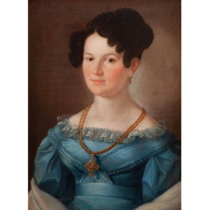Marcin Jabłoński (1801 Głogów near Rzeszów - 1876 Lviv), Portrait of a young woman, 1828