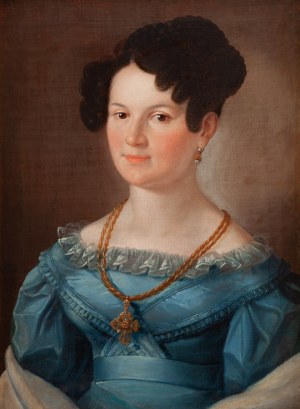 Marcin Jabłoński (1801 Głogów koło Rzeszowa - 1876 Lwów), Portret młodej kobiety, 1828