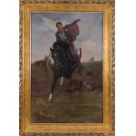 Polnischer Maler, 19. Jahrhundert, Fürst Józef Poniatowski gerät in die Strömungen der Elster