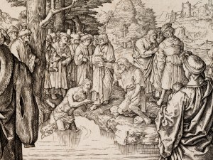 Lucas van Leyden, 1494 - 1533, Baptism Christ in the Jordan