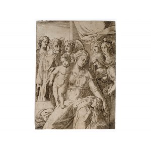 Agostino Carracci, 1557 - 1602, Engraving after Andrea del Sarto