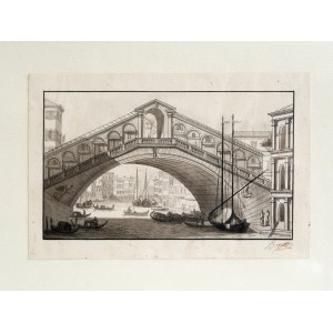 Giuseppe Borsato, Venice 1771 - 1850 Venice, Rialto Bridge in Venice