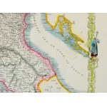 Map, Northern Italy, Hand colored lithograph