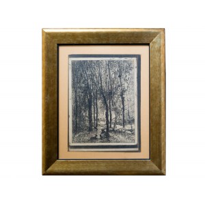 Etching, Pastoral landscape