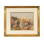 Anton (Toni) Welzl, active 1st half 20th century, The Naschmarkt in Vienna