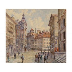 Anton Mueller, Vienna 1853 - 1897 Vienna, Die Wipplingerstrasse - Wien I
