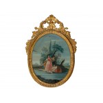 The finding of Moses, reverse glass painting, Venice