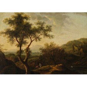 Christian Hilfgott Brand, Frankfurt on the Oder 1695 - 1756 Vienna, Attributed, Classical landscape