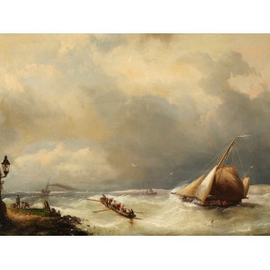 Nicholaas Riegen, Amsterdam 1827 - 1889 Amsterdam, Seascape