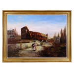 Robert Alott, Graz 1850 - 1910 Viedeň, Pohľad na Koloseum v Ríme