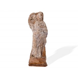 Figurine of a woman - sacrificer at cult, Greek/Hellenistic, 4./3. Century BC