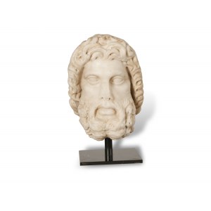 Exceptional museum-quality head, Neptune or Jupiter, Roman