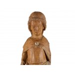 Museum-quality sculpture of a standing Saint Ursula, Westphalia/Cologne, Around 1325/30