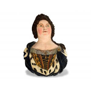 Portrait bust of Empress Maria Theresa in ermine coat, Middle 18th century