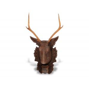 Hunting trophy, Deer head with antlers, Upper Austria or Styria
