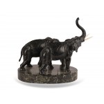 Unknown artist, Pair of elephants: The protective and the lucky one, Around 1900/20