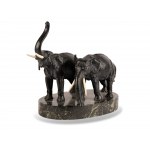 Unknown artist, Pair of elephants: The protective and the lucky one, Around 1900/20