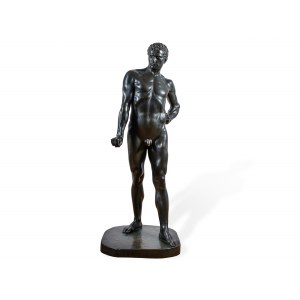 Monumental man nude, Cast bronze