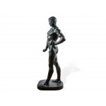 Monumental man nude, Cast bronze