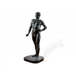 Monumental man nude, Cast bronze