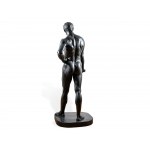 Monumental man nude, Cast bronze