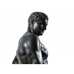 Monumental man nude, Cast bronze