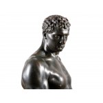 Monumental man nude, Cast bronze