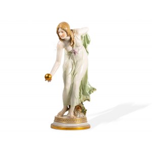 Meissen porcelain, The ball player, Porcelain, colorfully decorated