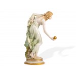 Meissen porcelain, The ball player, Porcelain, colorfully decorated