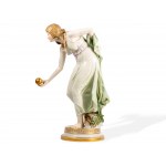 Meissen porcelain, The ball player, Porcelain, colorfully decorated