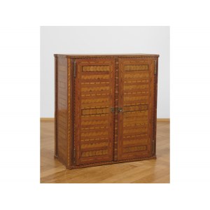 Small cabinet in the style of classicism, Around 1900, Walnut solid and veneered on hardwood