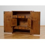 Small cabinet in the style of classicism, Around 1900, Walnut solid and veneered on hardwood