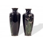 Pair of cloisonne vases, Japan, Meiji period, 1867-1911