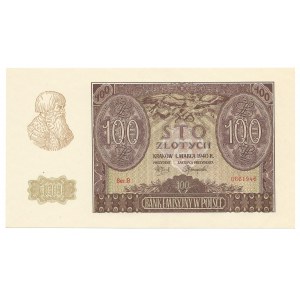 100 złotych 1940 - B - falsyfikat ZWZ -