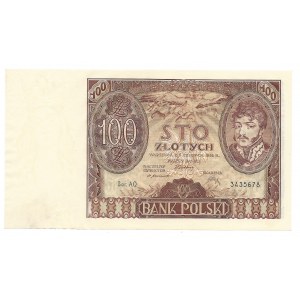 100 złotych 1932 - AO - dodatkowy znak wodny + X + 