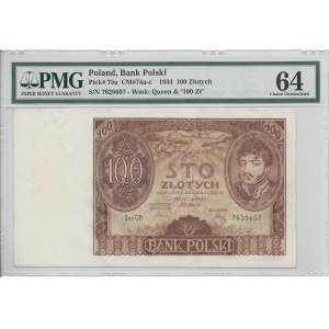 100 złotych 1934 - CB - PMG 64 -