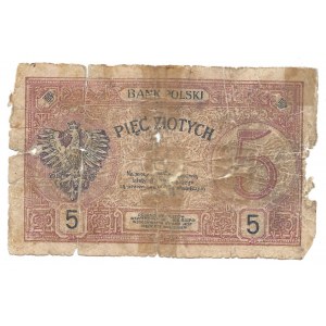 5 złotych 1919 - S.2.B - fałszerstwo