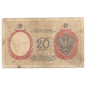 20 złotych 1924 - II EM.C - fałszerstwo z epoki ze znakiem wodnym