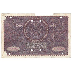 1000 marek 1919 - III SERJA D - fałszerstwo - nie wyłapany przez emitenta -