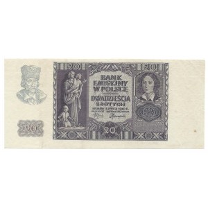 20 złotych 1940 - bez serii i numeracji -