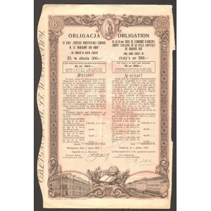 Obligacja - 500 złotych w złocie 1927 -