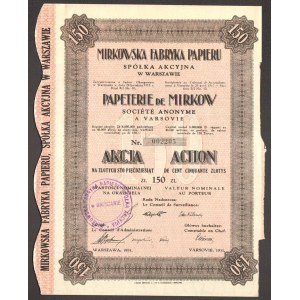 Mirkowska Fabryka Papieru - 150 złotych 1931 -