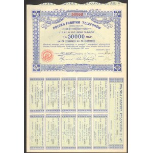 Polska Fabryka Telefonów - 5 x 1000 mkp 1923 -