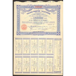 Polska Fabryka Telefonów - 25 x 1000 mkp 1923 -