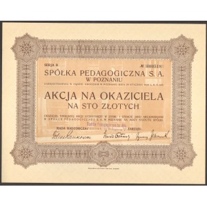 Spółka Pedagogiczna w Poznaniu - 100 złotych - 